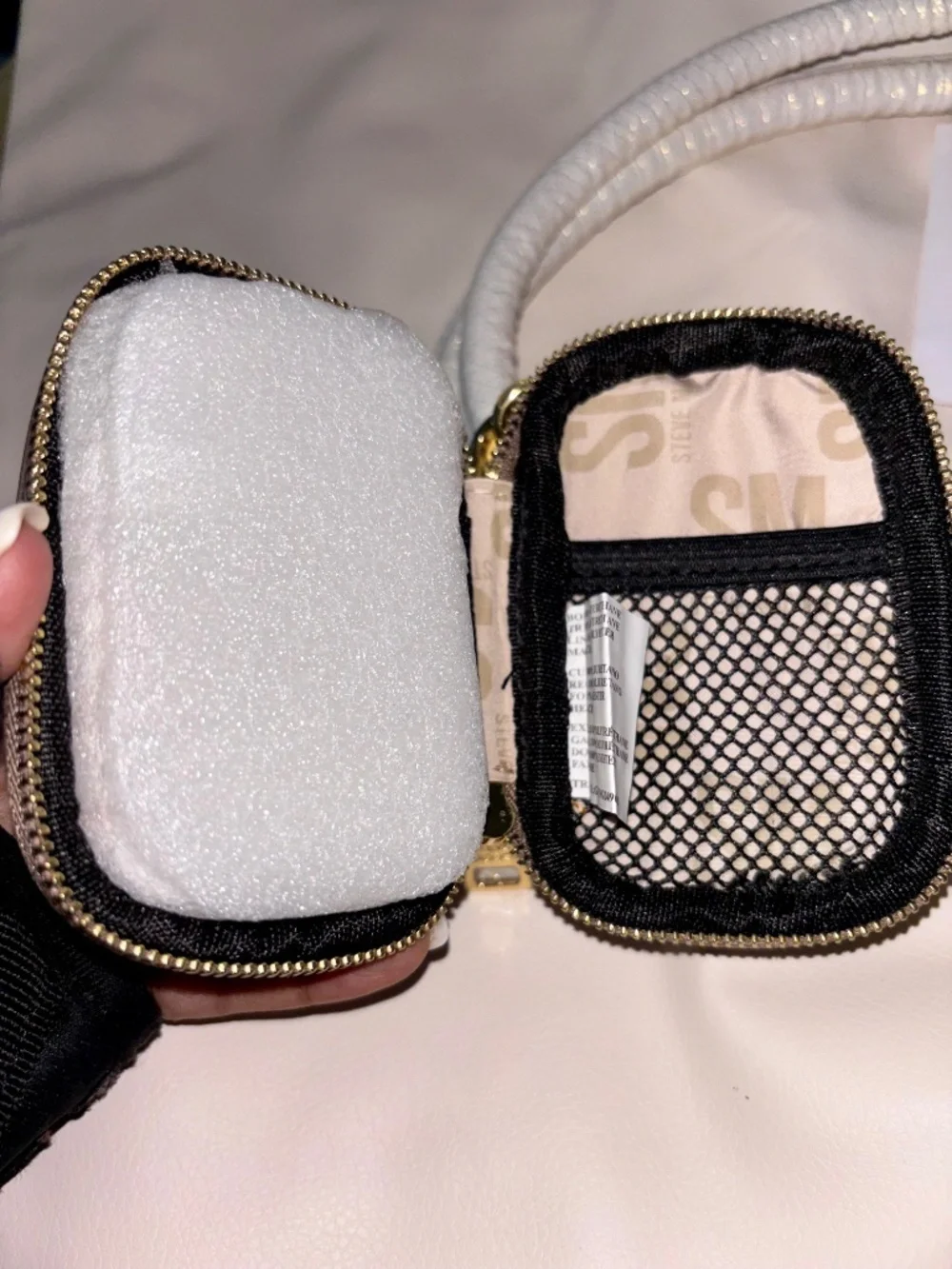 NWT Jimmy Choo White and Irredescant Tote AND Steve Madden Mini Bag Bundle - Picture 12 of 16
